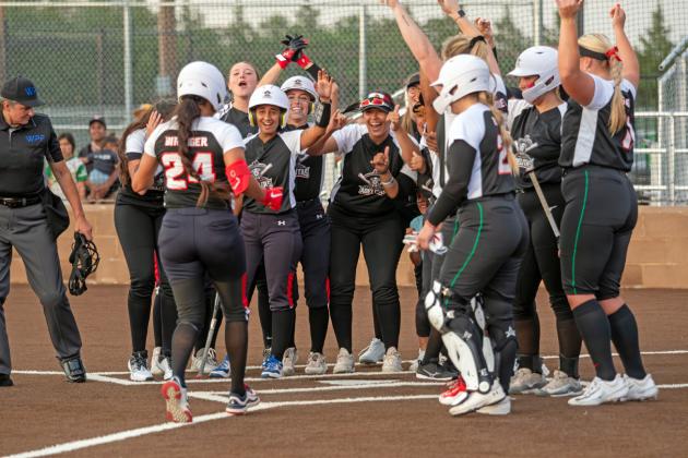 ¡VAMOS ADELITAS! The newly formed Hub City Adelitas fast-pitch softball team made their debut in Floydada last week after changing from their planned venue at Lubbock Christian University. They split the four-game series with the Coastal Bend Tidal Wave. | NOAH FIERROS PHOTO